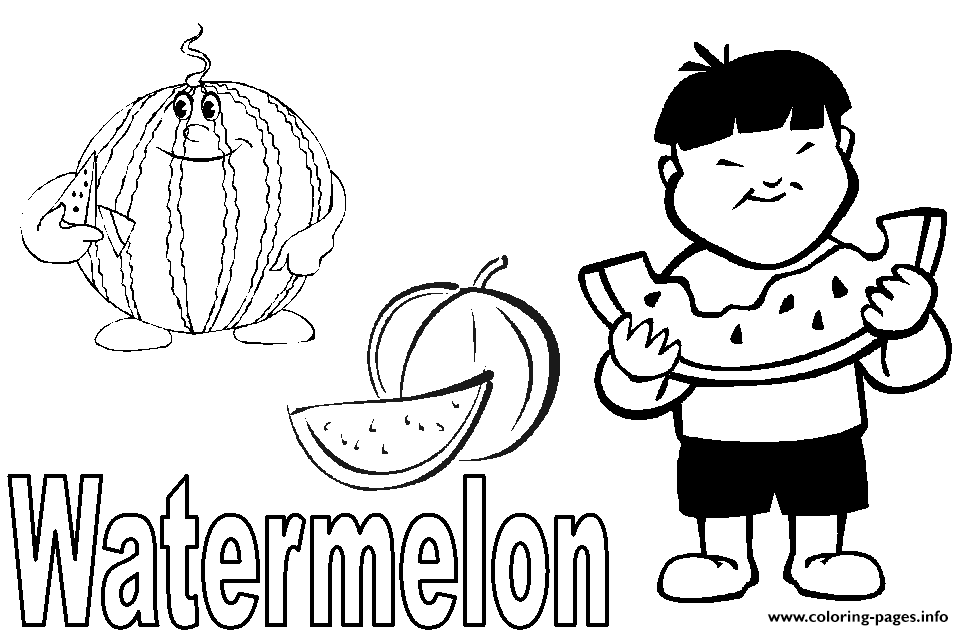 Kids Fruit S Watermelone6c7 coloring