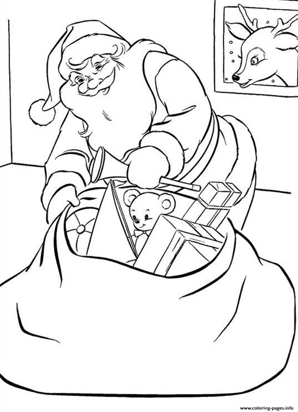 Santa Delivering Presents S For Kids Printable9a2c coloring