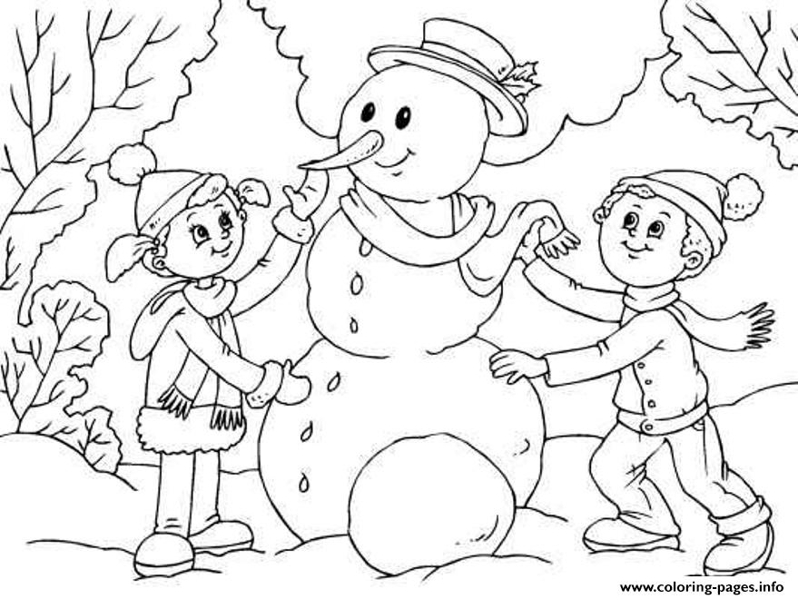 Making Snowman  For Kidsd05b coloring