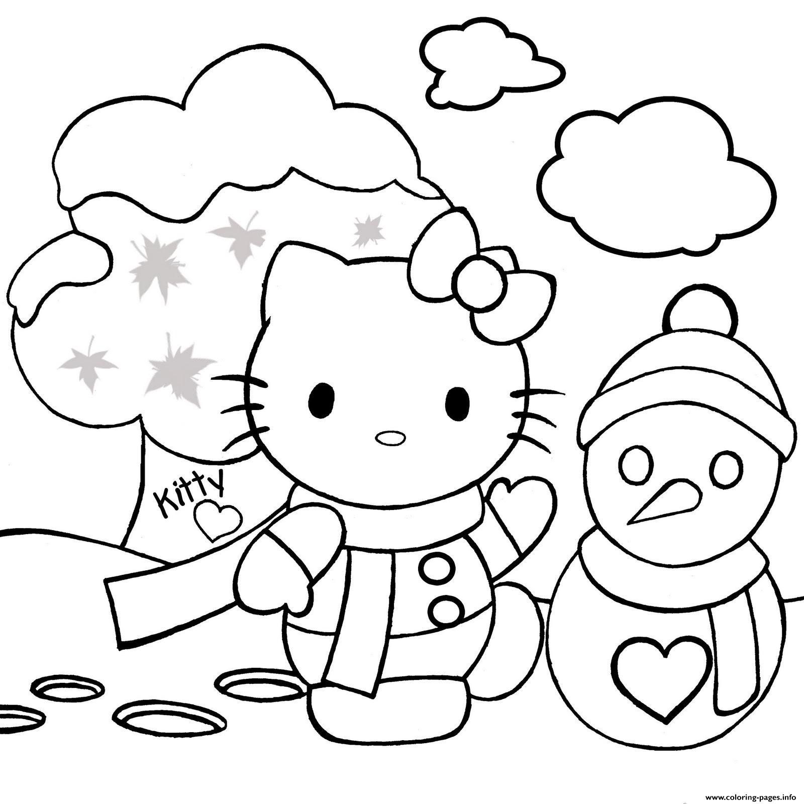Hello Kitty S For Kids Xmas041d coloring