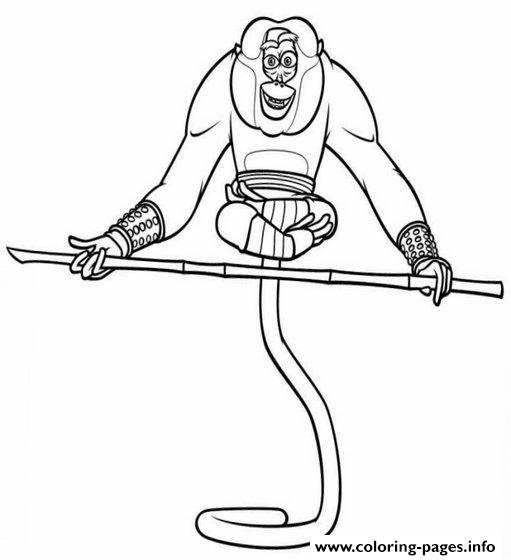 Monkey S For Kids Kung Fu Pandafb4e coloring