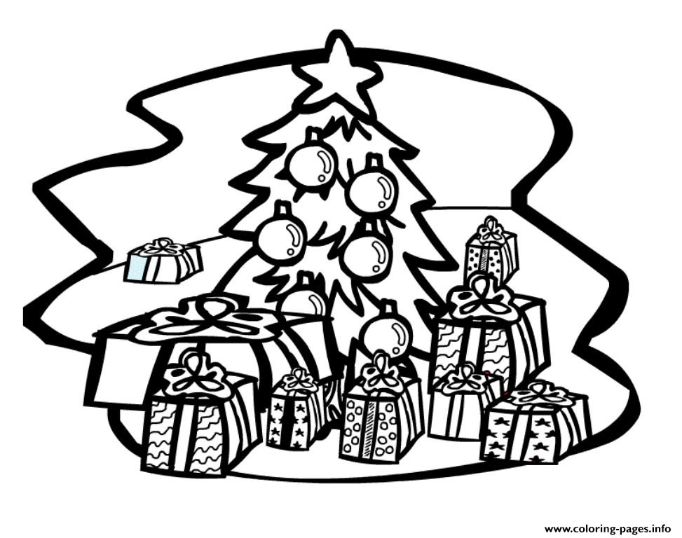 Tree And Presents Christmas S For Kids7b84 coloring