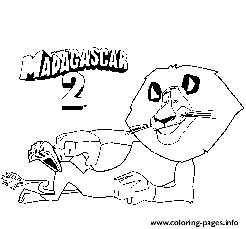 Coloring Pages For Kids Madagascar 2 Alex6160 coloring
