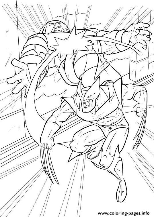 Coloring Pages For Kids Wolverine Fightinga6d2 coloring