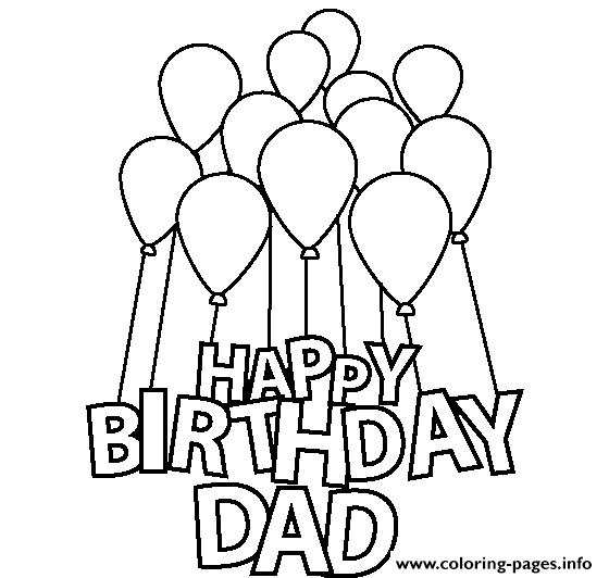 Happy Birthday Dad S For Kids72d7 coloring