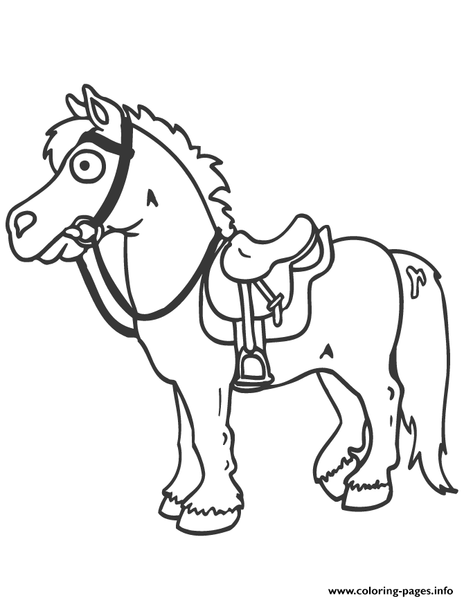 Easy Cartoon Horse S Kids455b coloring