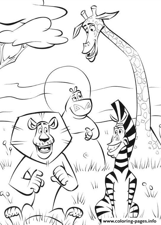 Coloring Pages For Kids Madagascar 2 Cartoon0aa1 coloring