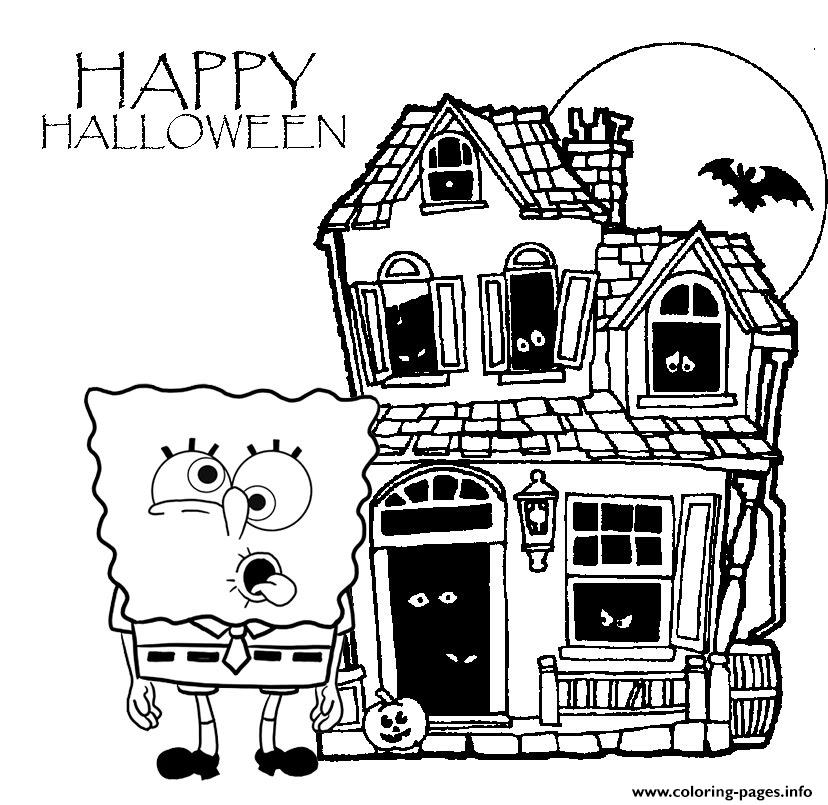 Sponge Bob Halloween S For Kidsf89a coloring