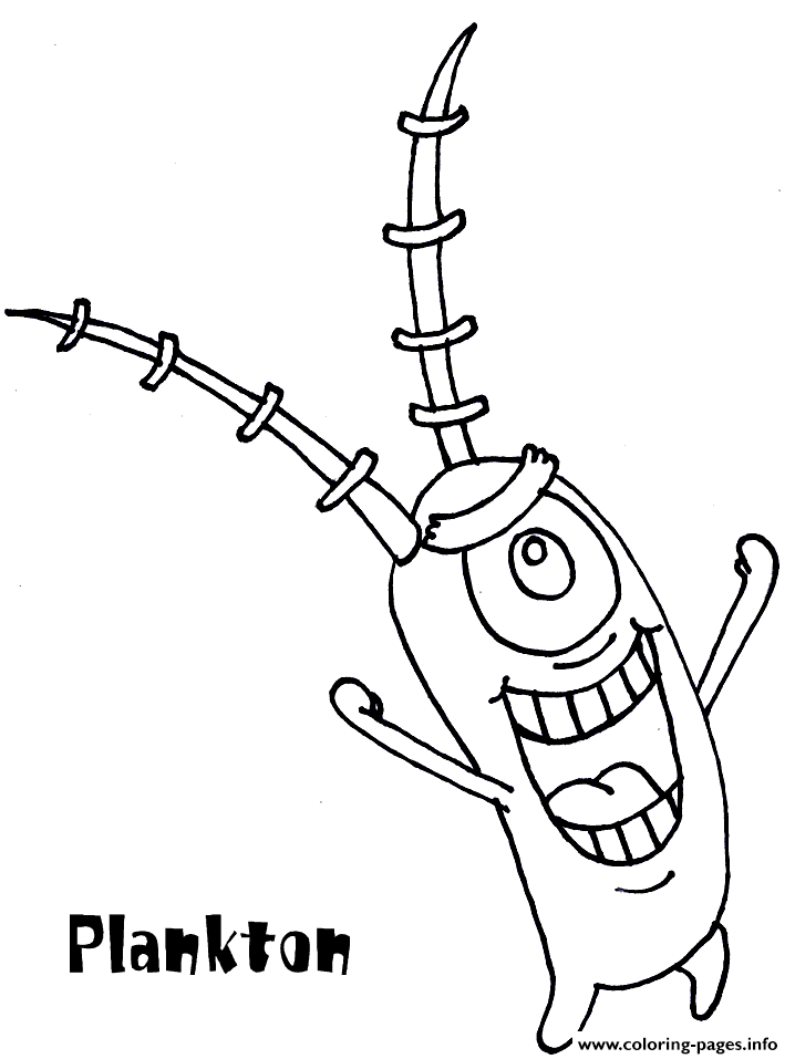 Coloring Pages For Kids Spongebob Cartoon Plankton2172 coloring