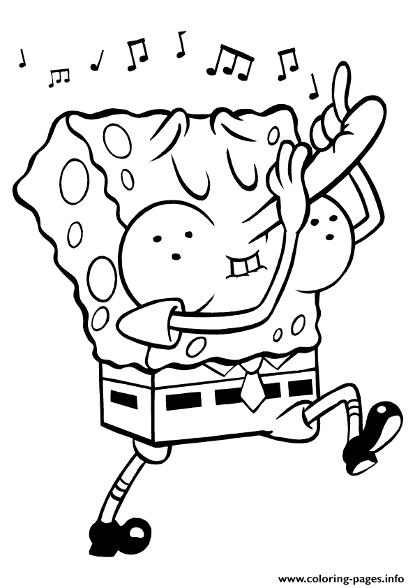 Coloring Pages For Kids Spongebob Music720a coloring