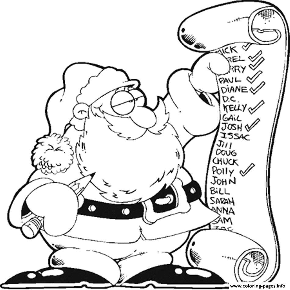 Santas Lists Christmas S For Kids75c3 coloring
