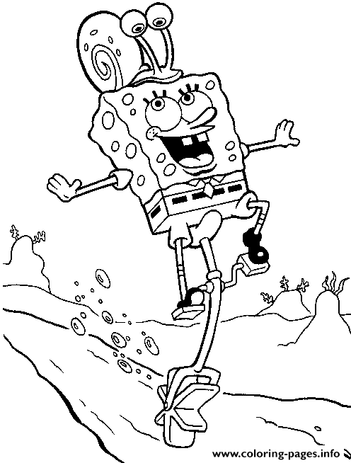 Coloring Pages For Kids Spongebob And Garrye39d coloring