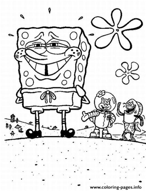 Coloring Pages For Kids Spongebob Smiling973d coloring