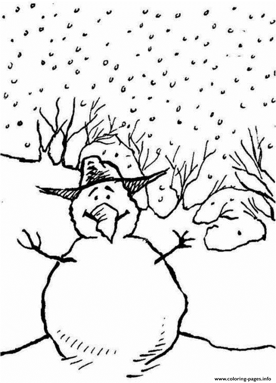 Kids S Winter Snowman1855 coloring