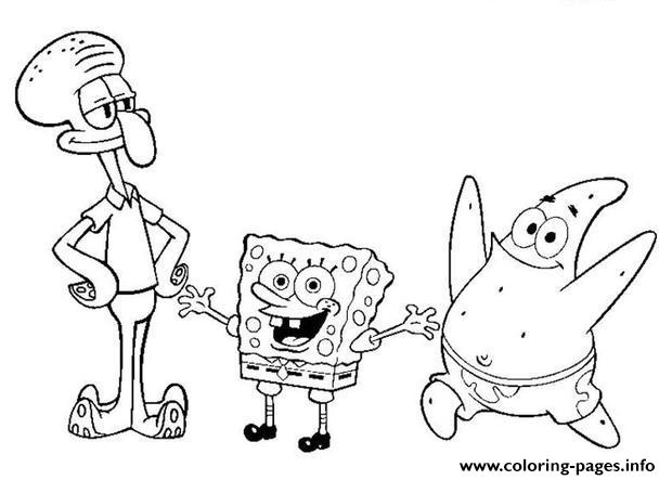 Coloring Pages For Kids Spongebob And Friendsb52d coloring