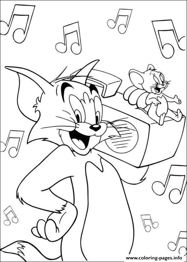 For Kids Tom And Jerry Listening Music5a87 coloring