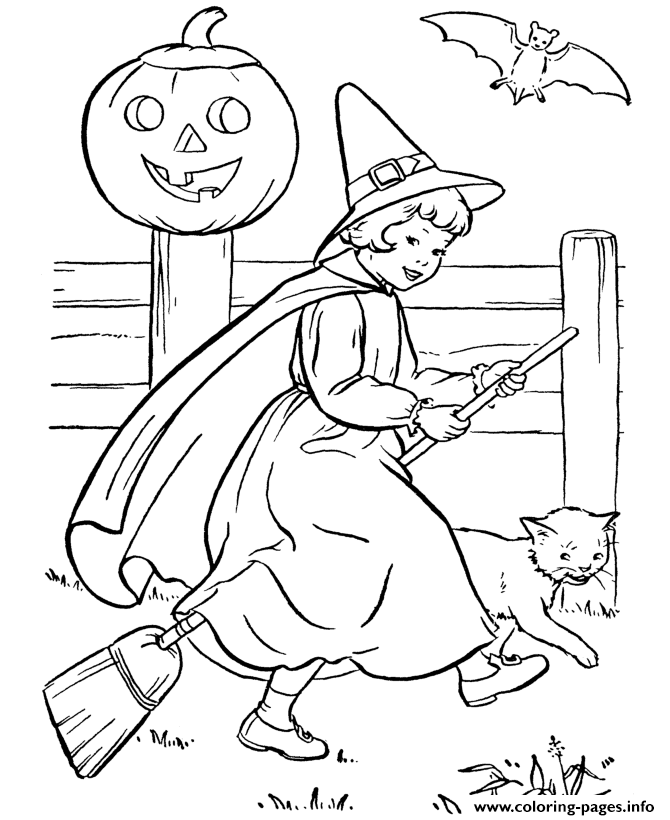 Witch Halloween S For Big Kidsb7e4 coloring
