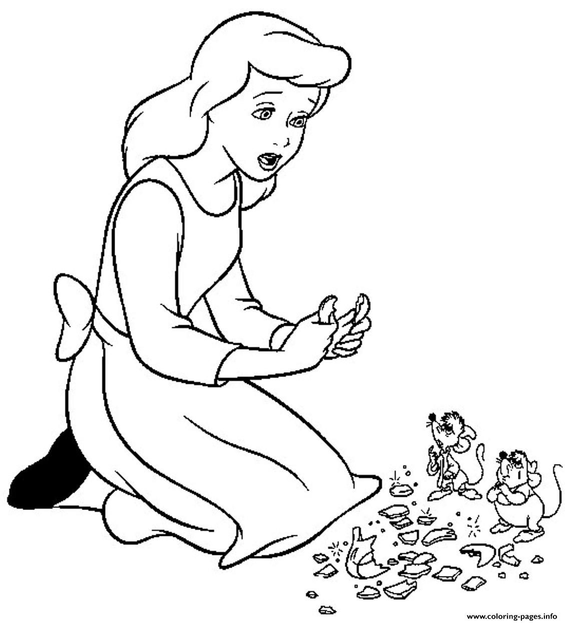 Princess Sad Cinderella S For Kidsf879 coloring