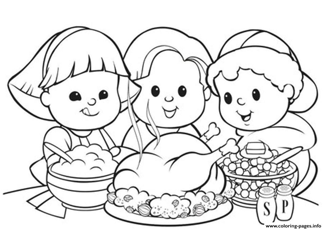 Coloring Pages For Kids Thanksgiving Mealdf04 coloring