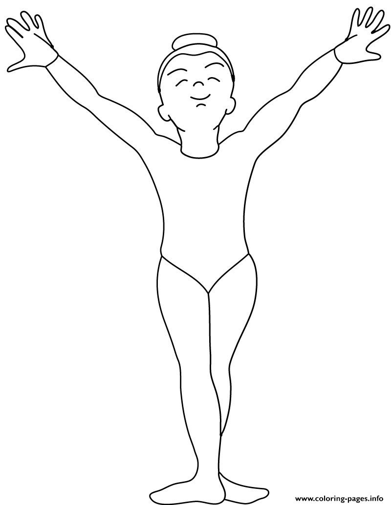 Coloring Pages For Kids Gymnastics Simple8e50 coloring
