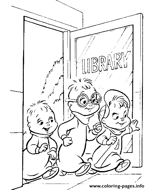 Go To Library Alvin And The Chipmunks coloring