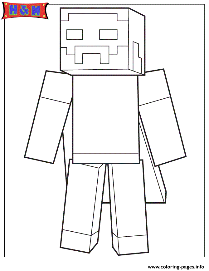 Minecraft Player With Cape coloring