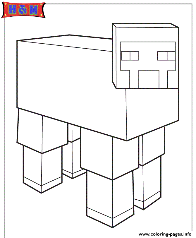Minecraft Sheep Coloring Pages Printable