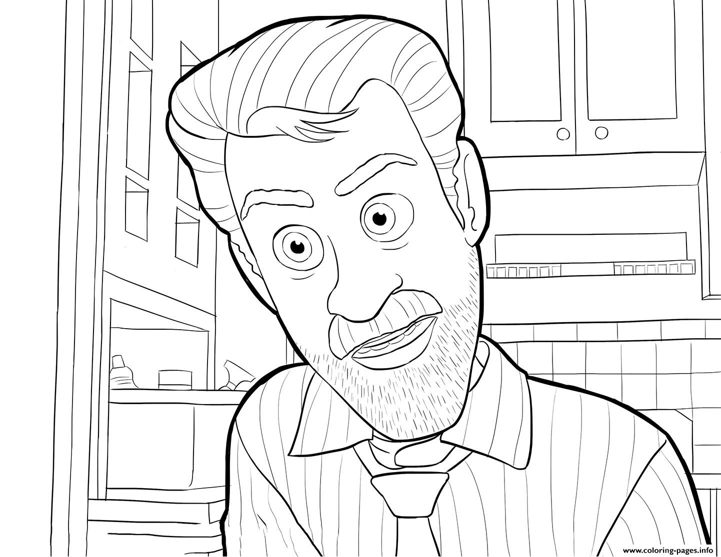 Riley Dad Inside Out Coloring page Printable