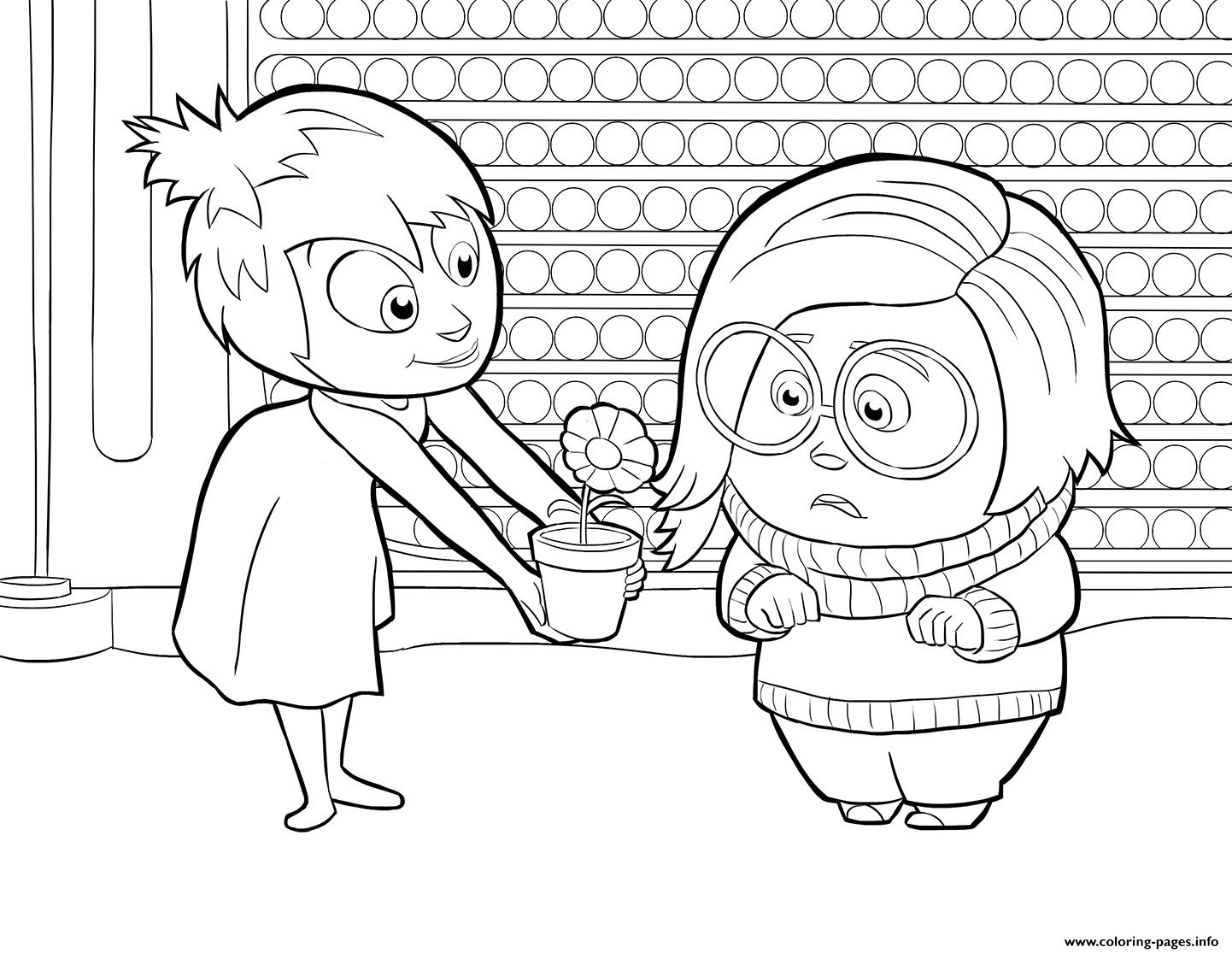 Joy And Sadness Inside Out Coloring Pages Printable