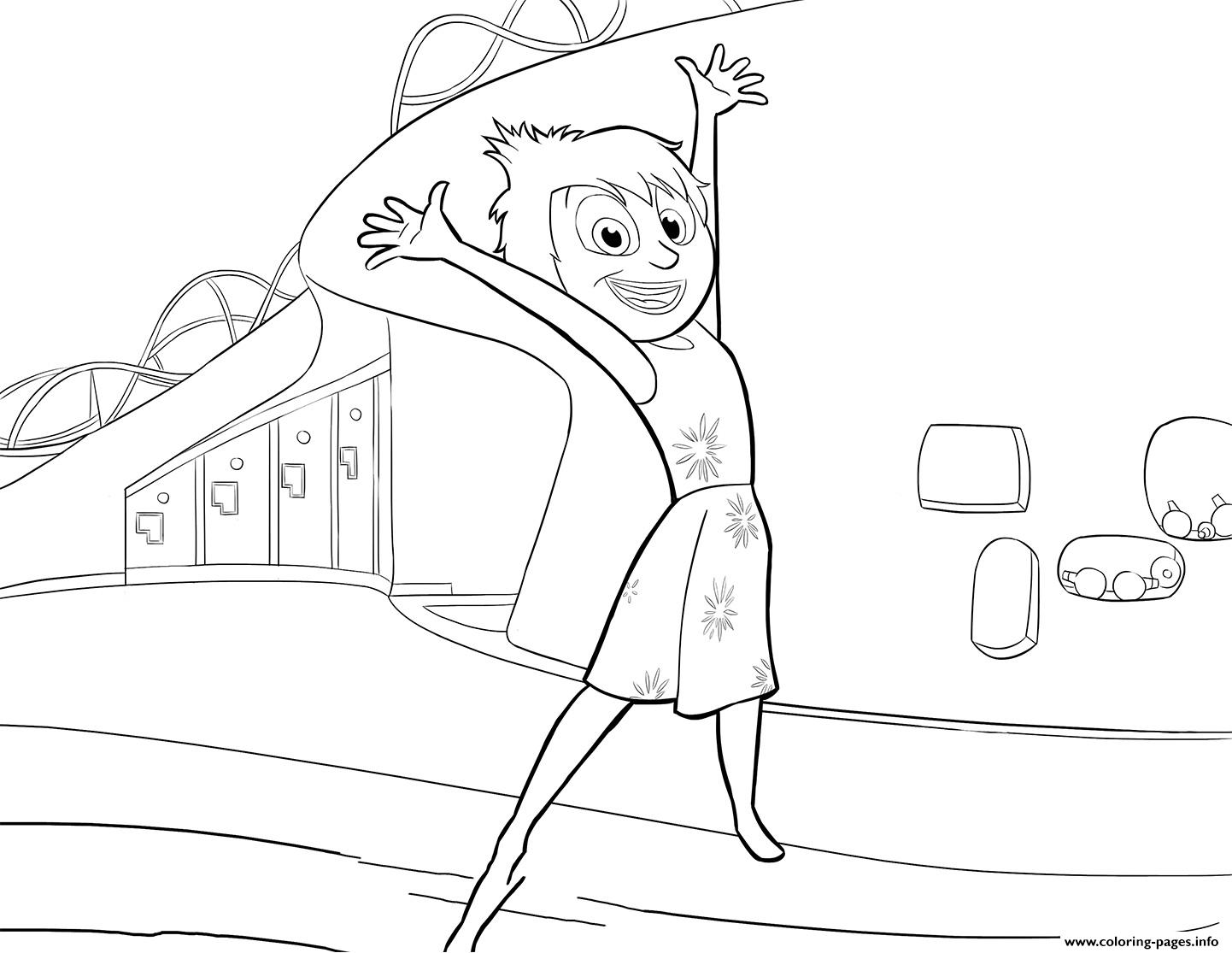 Joy Is Happy Inside Out Coloring Pages Printable