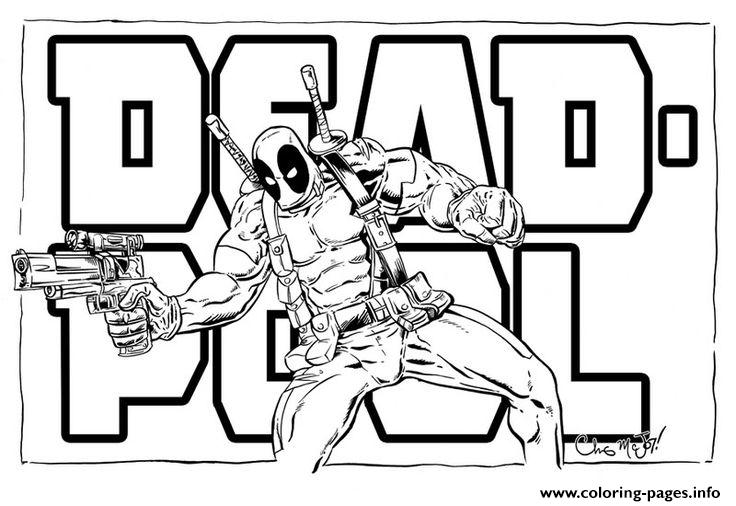 Deadpool Logo Movie 2016 coloring