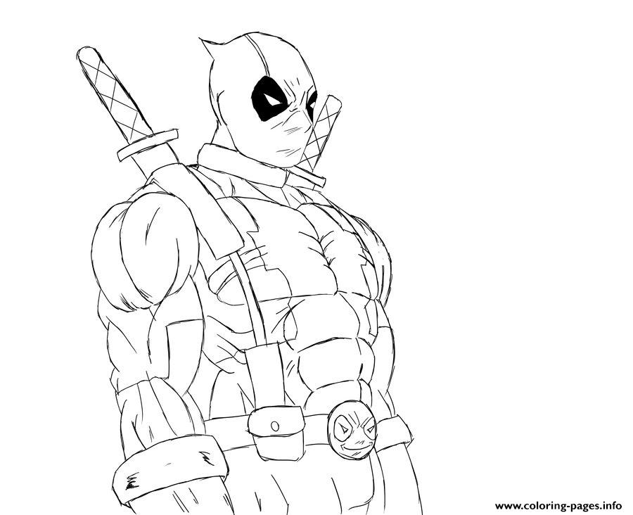Deadpool Marvel coloring