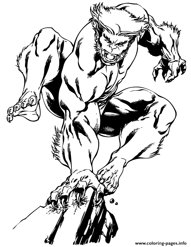 X Men Mad Wolverine Coloring Pages Printable