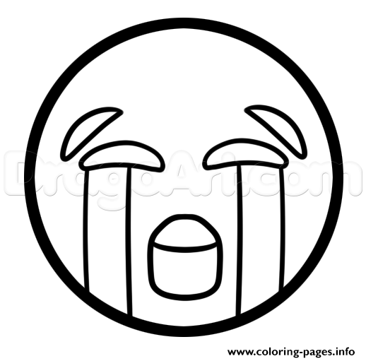 how to draw the crying laughing emoji coloring pages printable