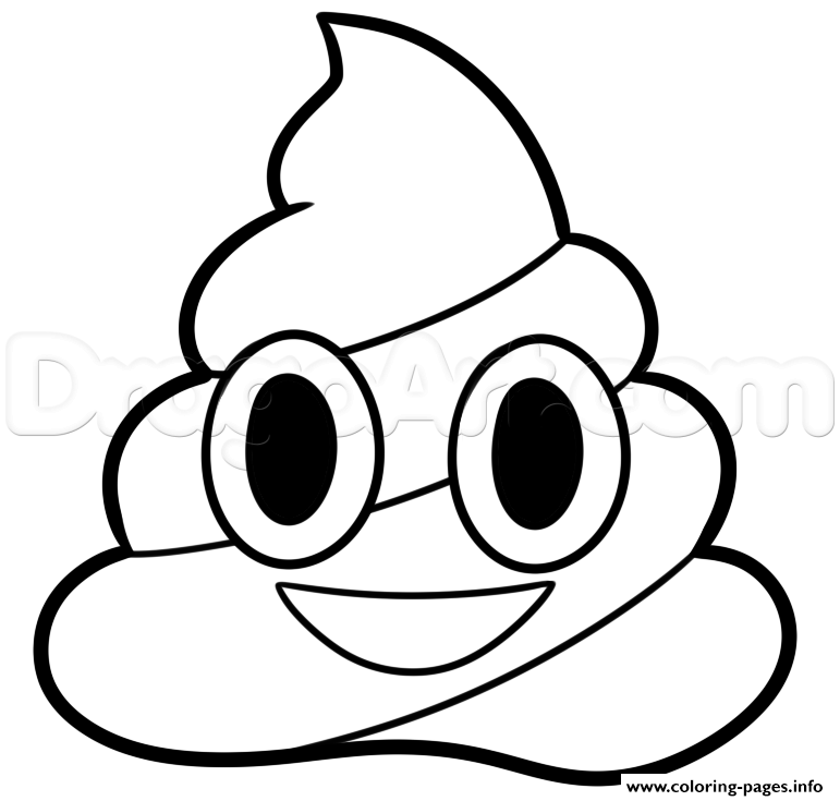 Poop Emoji coloring pages