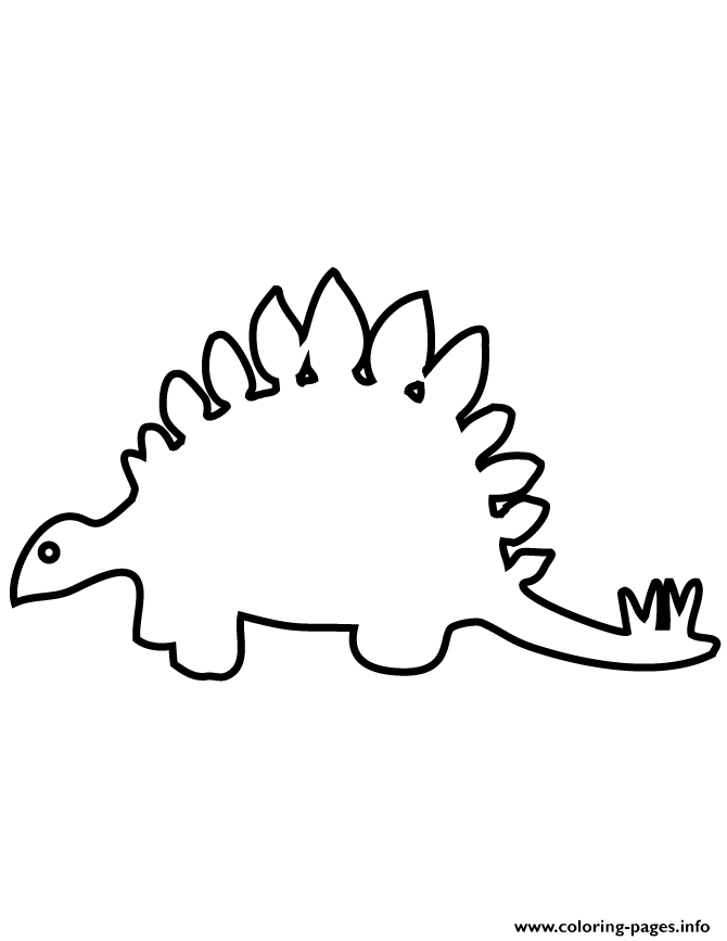 Simple Dinosaur For Pre School Kids coloring