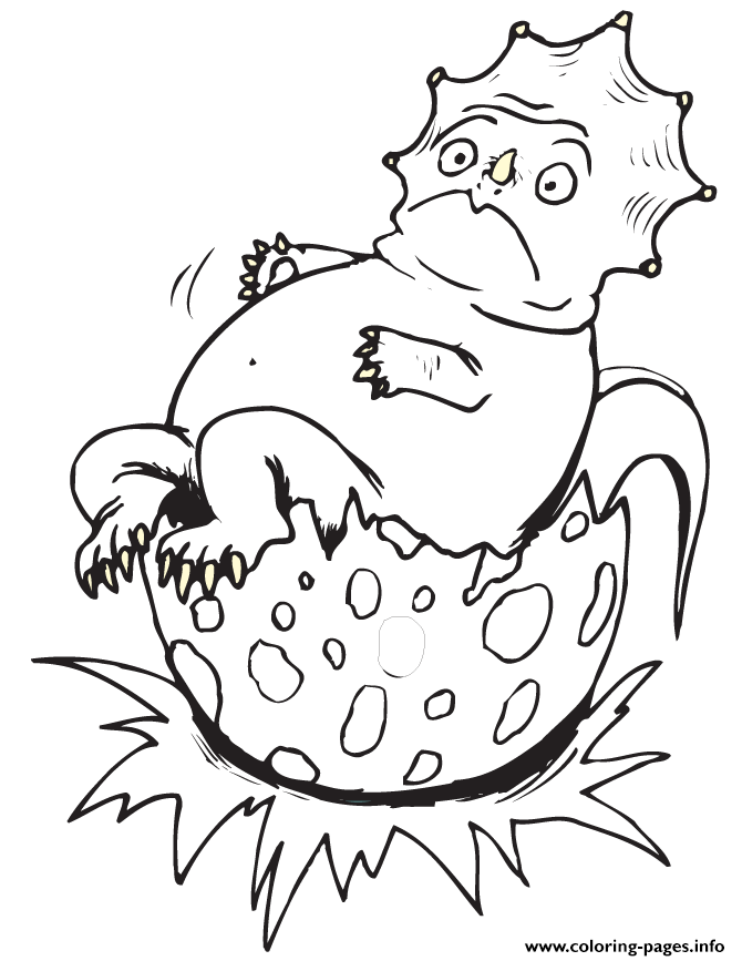 Baby Hatching Dinosaur Coloring Pages Printable