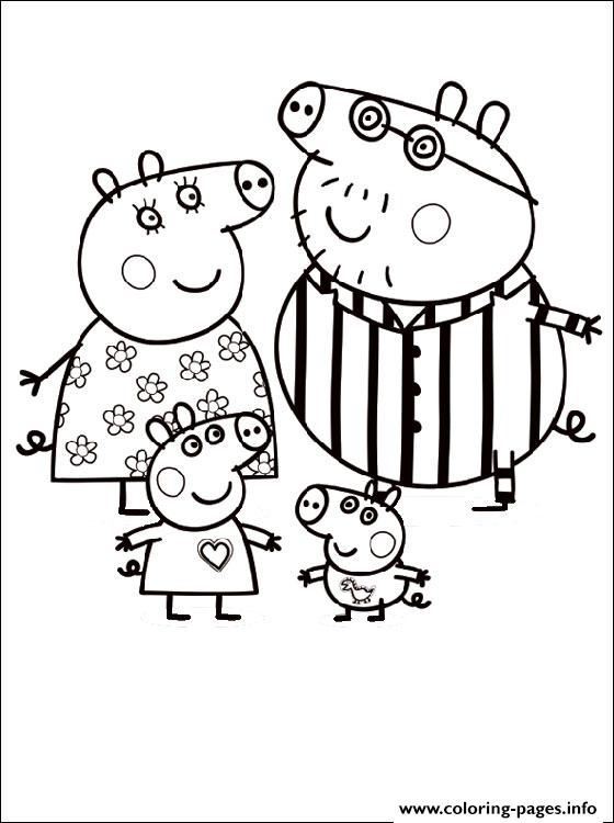 Peppa Pig Cartoon Free Color Pages For Kids coloring