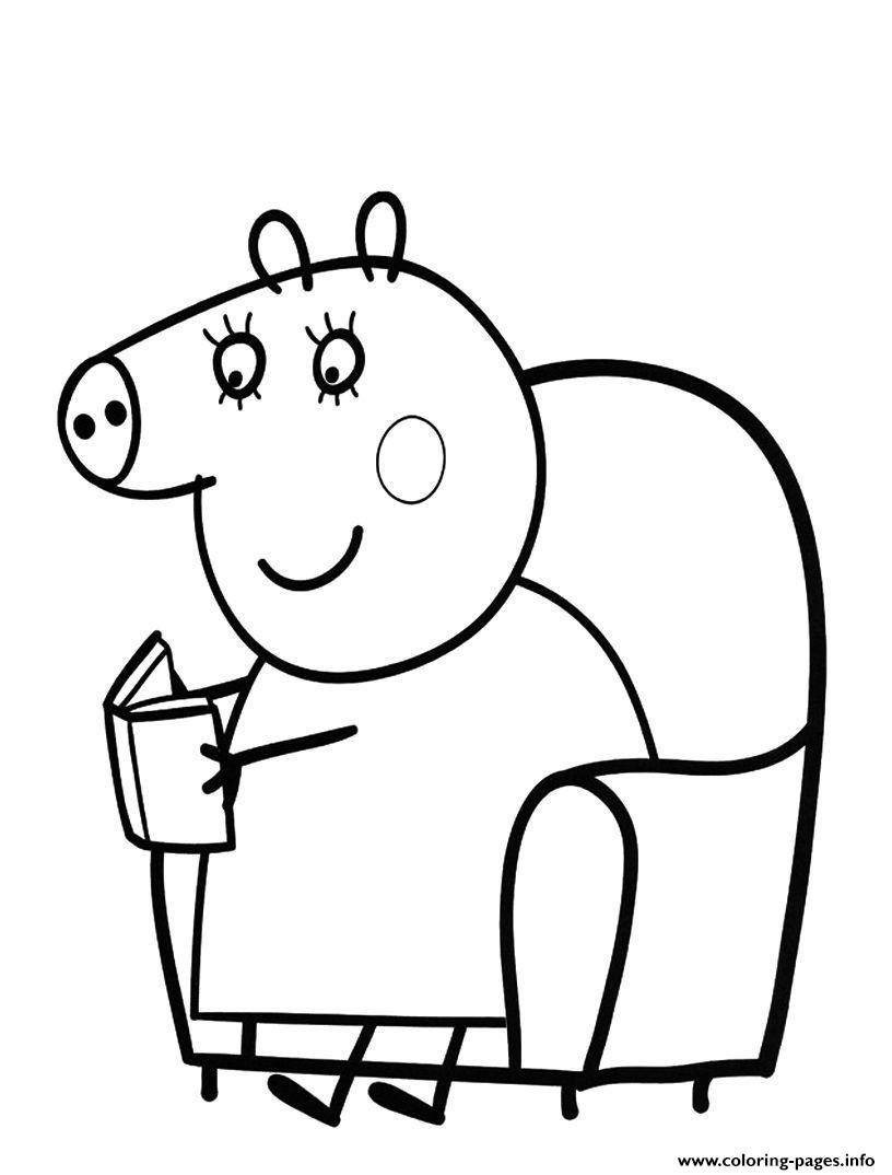Peppa Pig Colouring Pages Kids Printable Coloring page Printable