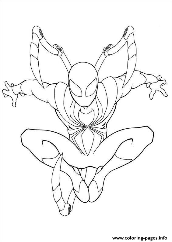 10 Cool Iron Spiderman Coloring Pages to Print for Kids and Adults