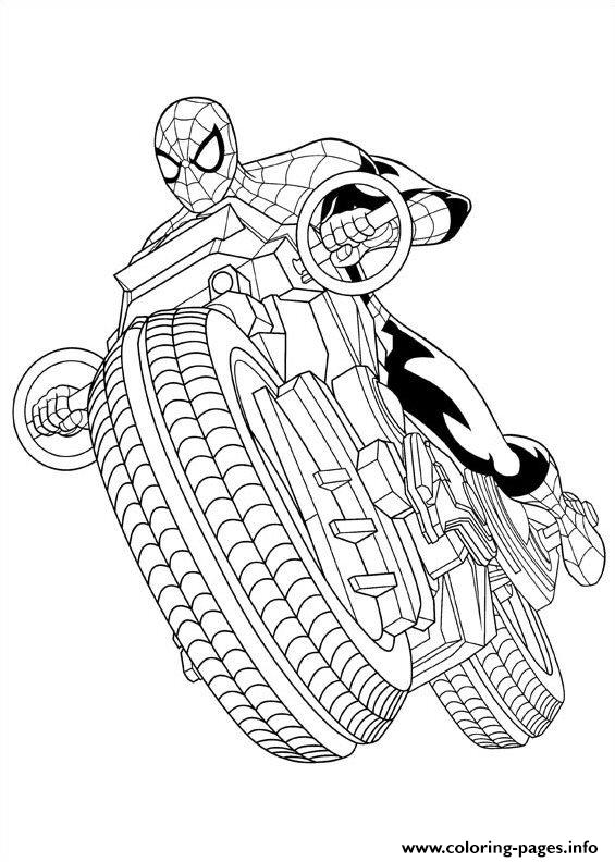 Ultimate Spiderman Spider Manmotor coloring