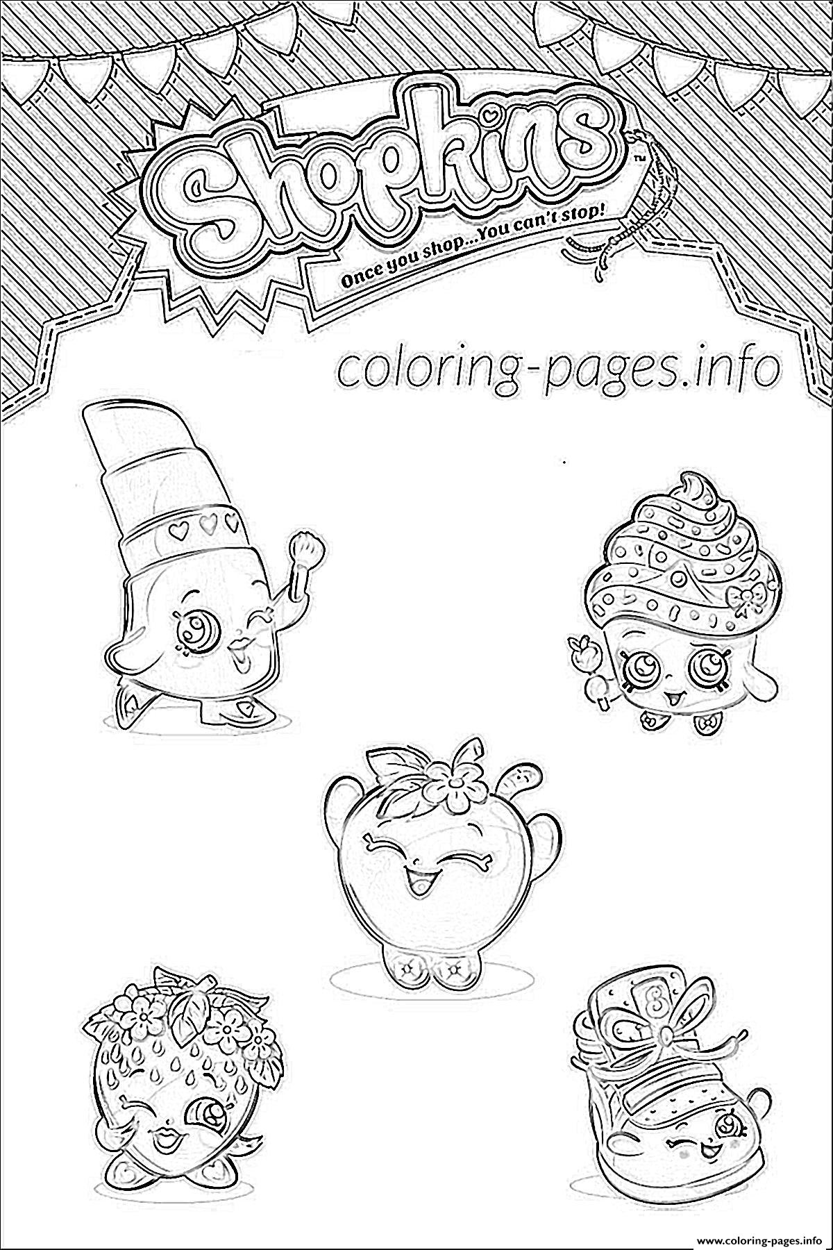 Shopkins Family List Characters Coloring Pages Printable