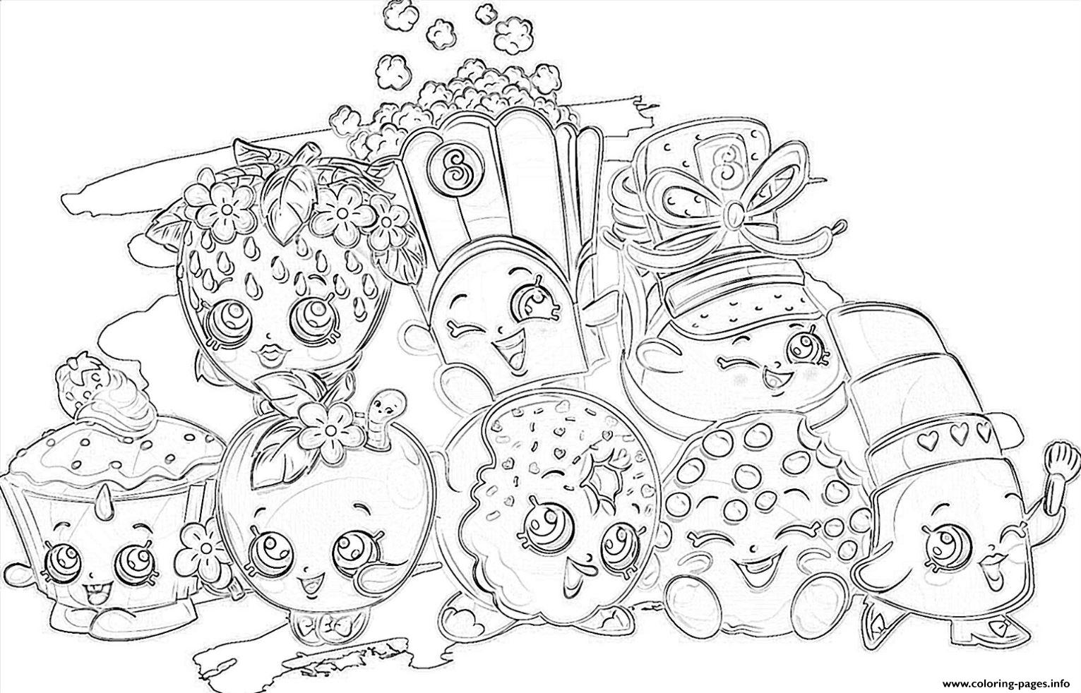 Shopkins All The Family Coloring Pages Printable