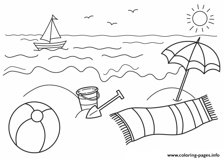 Summer Beach S Printable For Preschoolersb258 Coloring Pages Printable