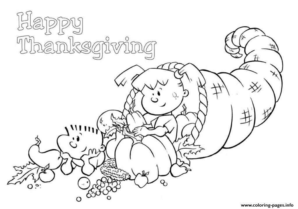 Download Cornucopia S Printable Thanksgivingce44 Coloring Pages Printable