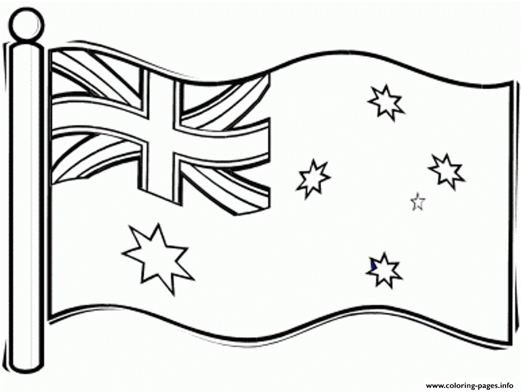 Australian Flag For Kids Coloring Pages Printable