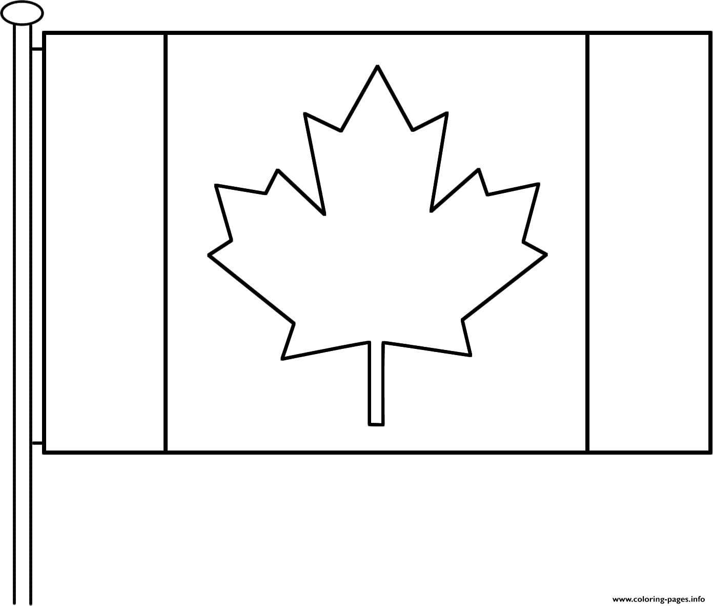 Canada Flag Coloring Pages Printable