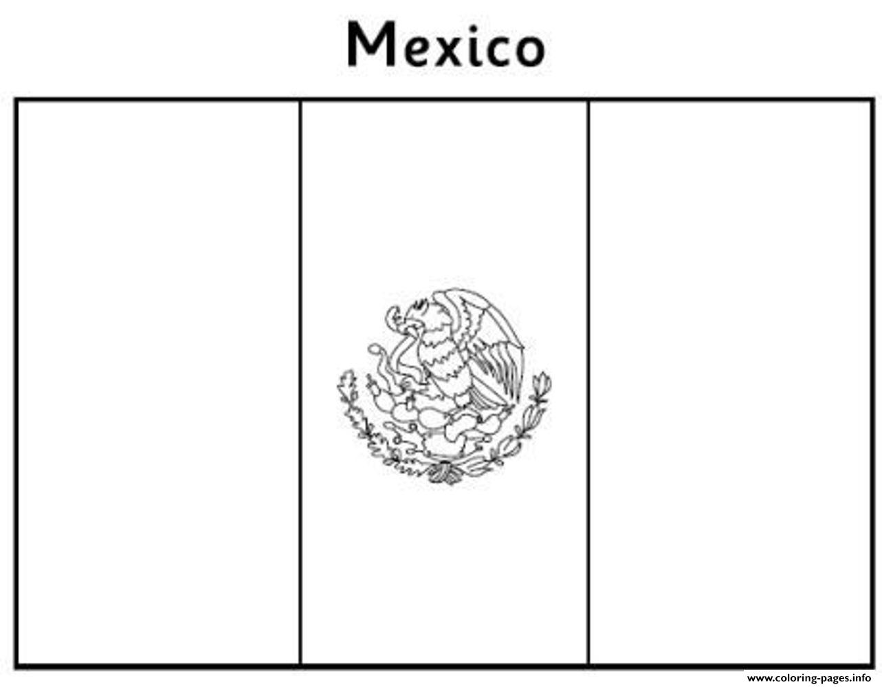 Free Mexican Flag E357 Coloring Pages Printable