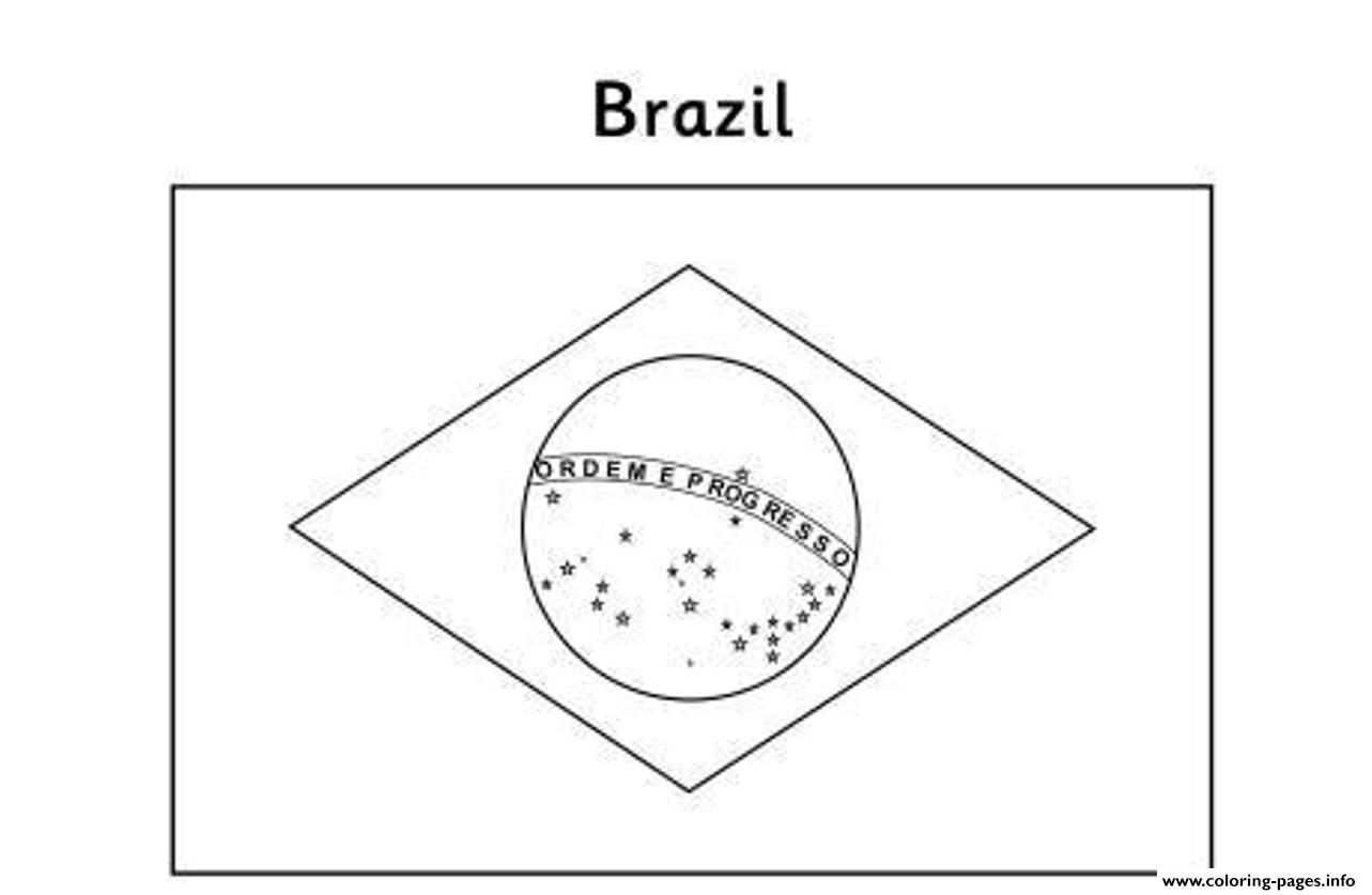 Brazil Flag Coloring Sheet Coloring Pages