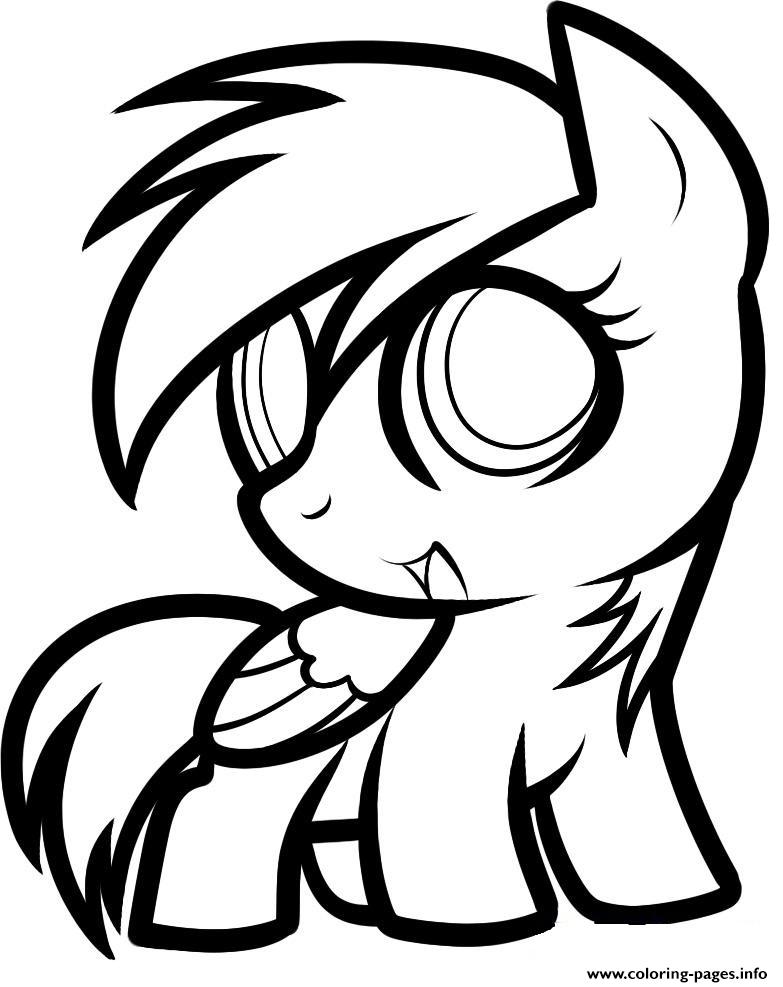 Little Rainbow Dash Coloring Pages Printable